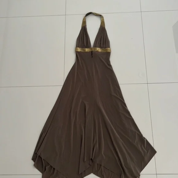 elegant halter neck dresses Riviera Floral Halter Mock Neck Dress main image 1